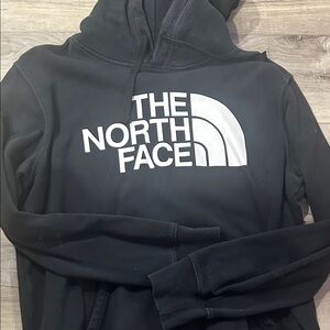 The North Face Black Hoodie with White Logo